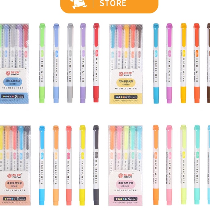 

KI3 Hhlhter Penanda Pen Hhlhter Macaroon 5 Warna Rabbit Stationery