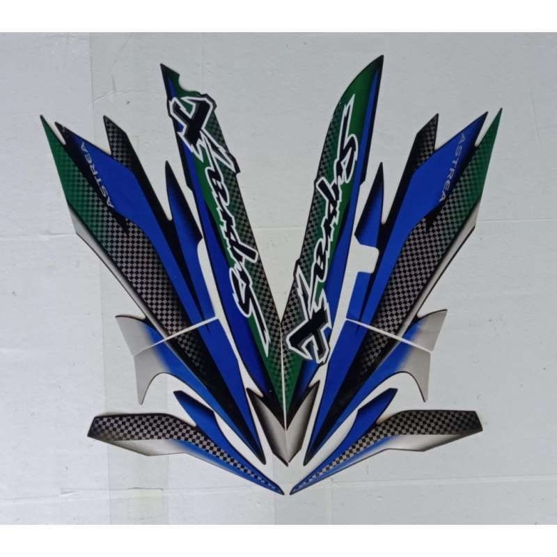 Striping stiker honda supra x lama 2002 lis body full set supra x 110 standart stiker honda supra x 