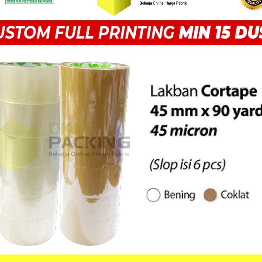 

Ekstra Lakban 45mm x 9yard COPE Plakban Isolasi PREMIUM SELOP
