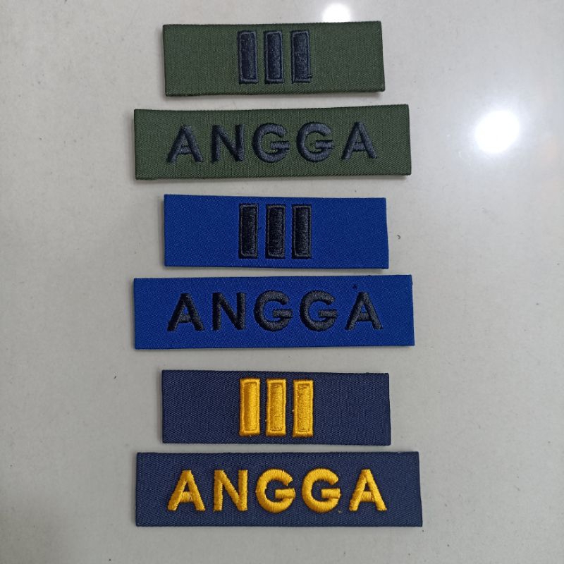Pangkat + Papan nama Topi KOMANDO TNI AU