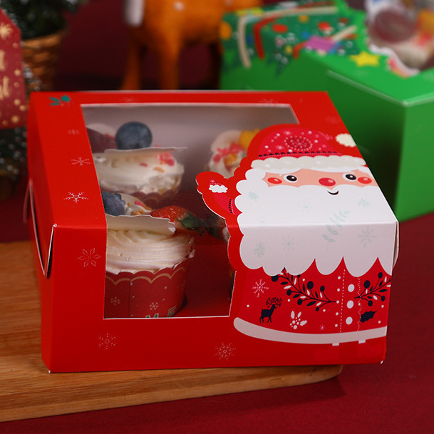 

kotak kue Natal Box Cupcake natal Christmas kotak Box Lapis legit