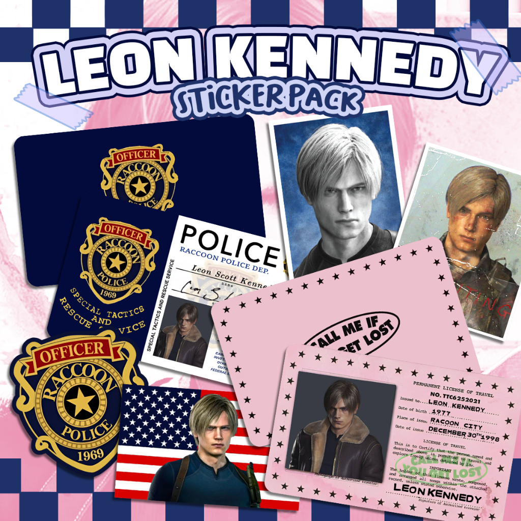 

LEON KENNEDY resident evil sticker pack