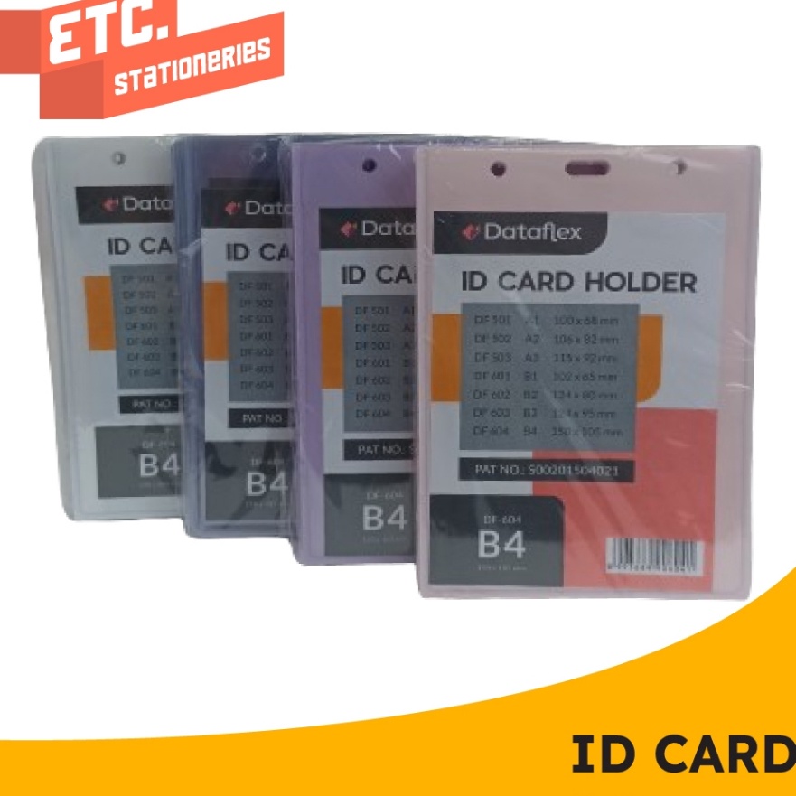 

berkualitas flex ID Card B4 Case Plastik Mika Name Tag Holder VC64