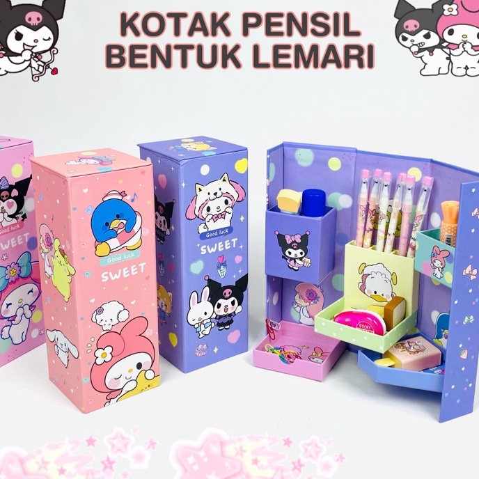 

FG2 BOS Kotak Pensil Karton Rak Berdiri TingkatPencil CasePencil Box
