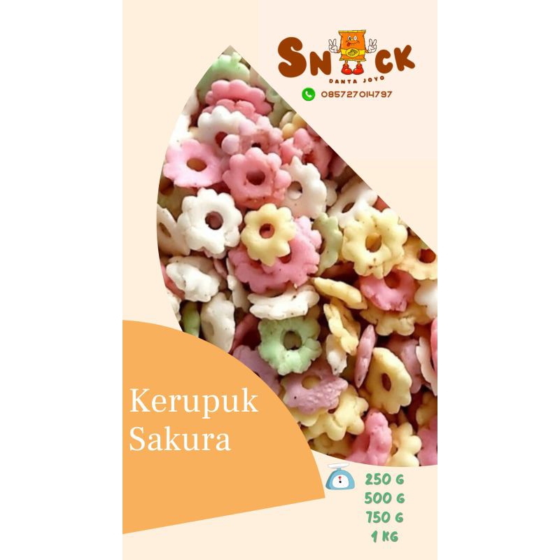 

kerupuk sakura , kerupuk bunga sakura original ori