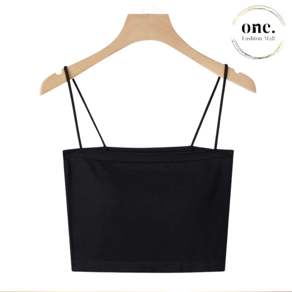 ONEFASHIONMALL BR3 Tanktop BRA Wanita Tank Top Polos Basic Square Fashion Spaghetti Crop Top GYM Ola