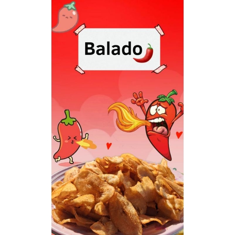 

KERIPIK PISANG BALADO. PEDAS MANIS GURIH...