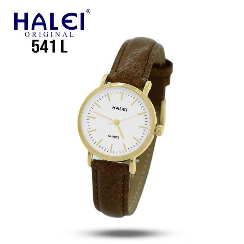 Halei 541 L Jam Tangan Wanita Halei Original Fashion Anti Air Kulit Croco Analog Kekinian Jam Cewek 