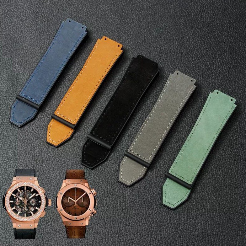 Strap Tali Jam Hublot Kulit Polos TaliStrap Jam Tangan Hublot Geneva Bludru Tali Jam Tangan Hublot G