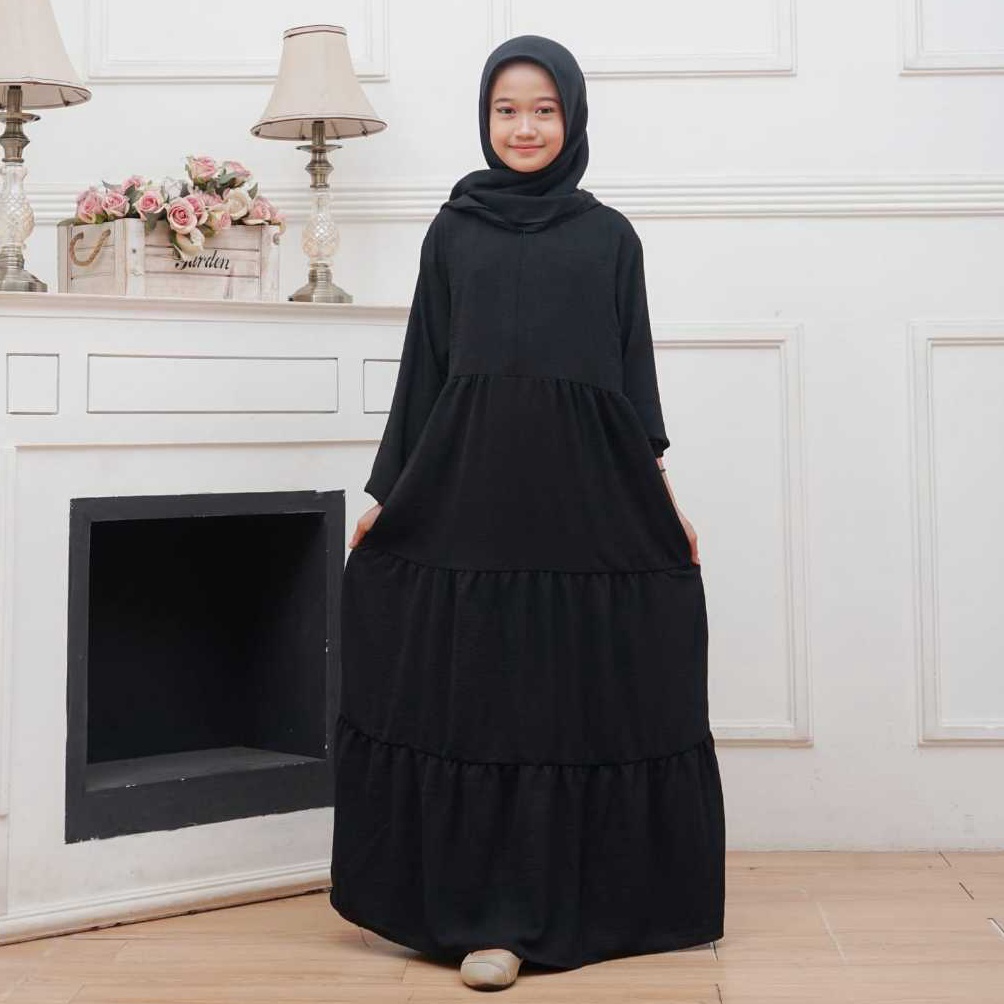 Baju Gamis Anak Perempuan Terbaru Gamis Anak Syari Gamis Susun Anak Crinkle Airflow w J3S3