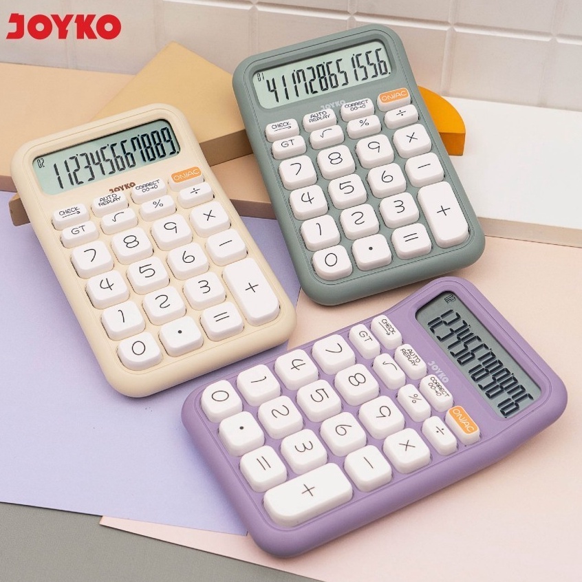 

ART O9N7 Kalkulator Stylist JOYKO CC62CO Calculator Cek Ulang Pastel Color Fancy CC62CO