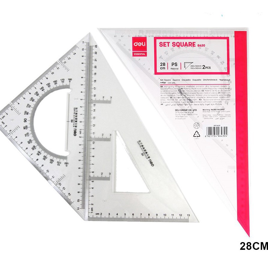 

Flash Sale MISTAR PENGGARIS SEGITA 28 CM RULER SET SQUARE ISI 2 DELI 643