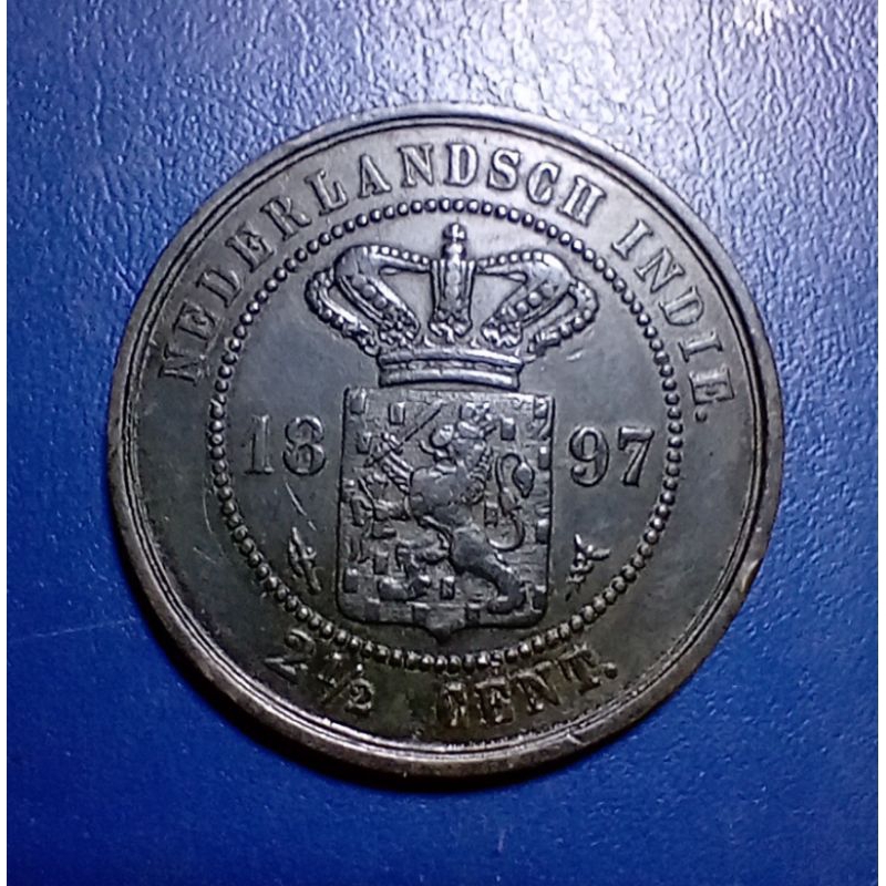 Koin 21/2 Cent Nederlandsch Indie 1897