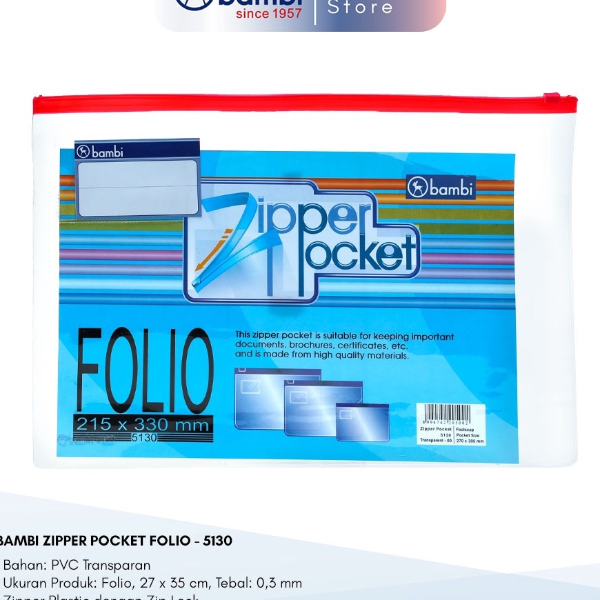

Top Bambi Zipper Pocket Map Dokumen Map Organizer ukuran Folio 513