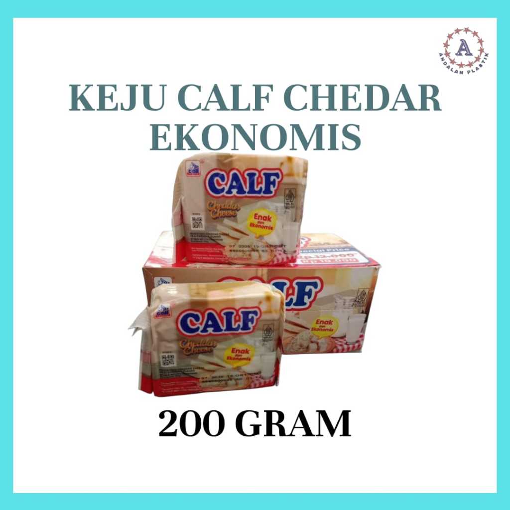 

Keju Calf Cheddar Cheese Ekonomis 200 Gr / Pcs