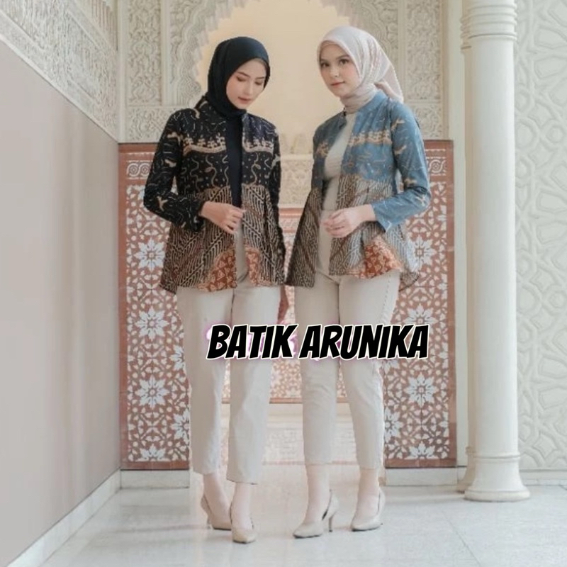Blazer wanita modern Outer Batik Wanita Atasan Batik Kerja blazer seno by batik arunika