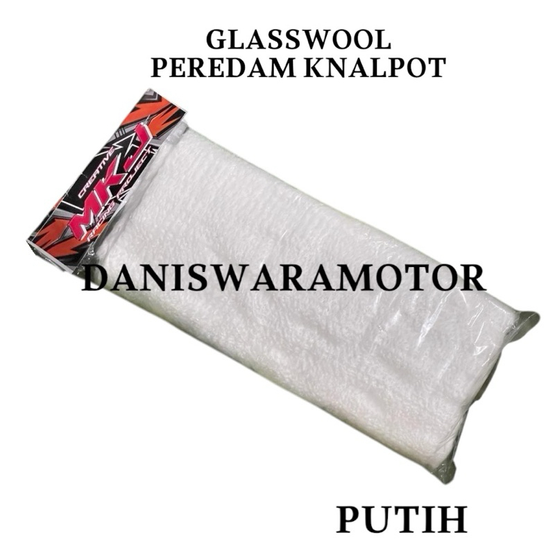 PEREDAM KNALPOT GLASSWOOL PUTIH MONSTER