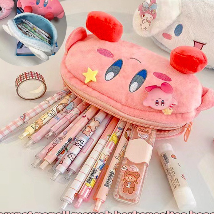 

Sale Kantong Pena Mewah Large capacity Cute Pen Bag Student School Pencil Bags for Girl Study Stationery School Supplies