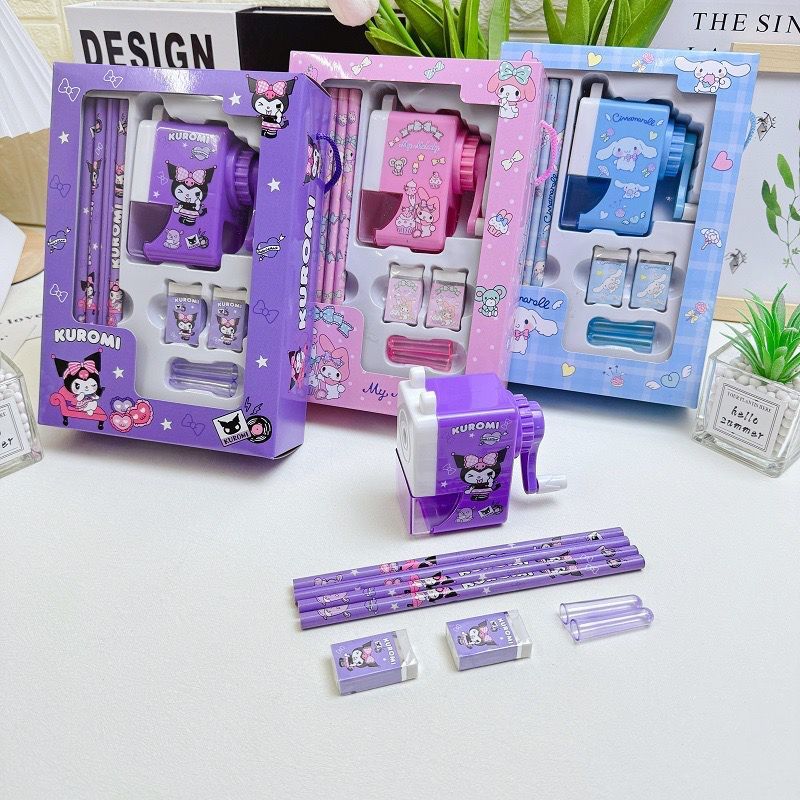 

Set Alat Tulis Sanrio 7 In 1 - Alat Tulis Sanrio Kuromi/melody - Cinnamoroll