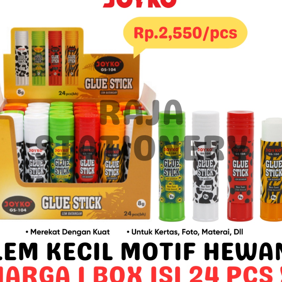 

Hot JOYKO GLUE STICK 8g ANIMAL LEM BATANG STIK KES JOYKO KECIL PRAKARYA ANAK GS14 24PCS
