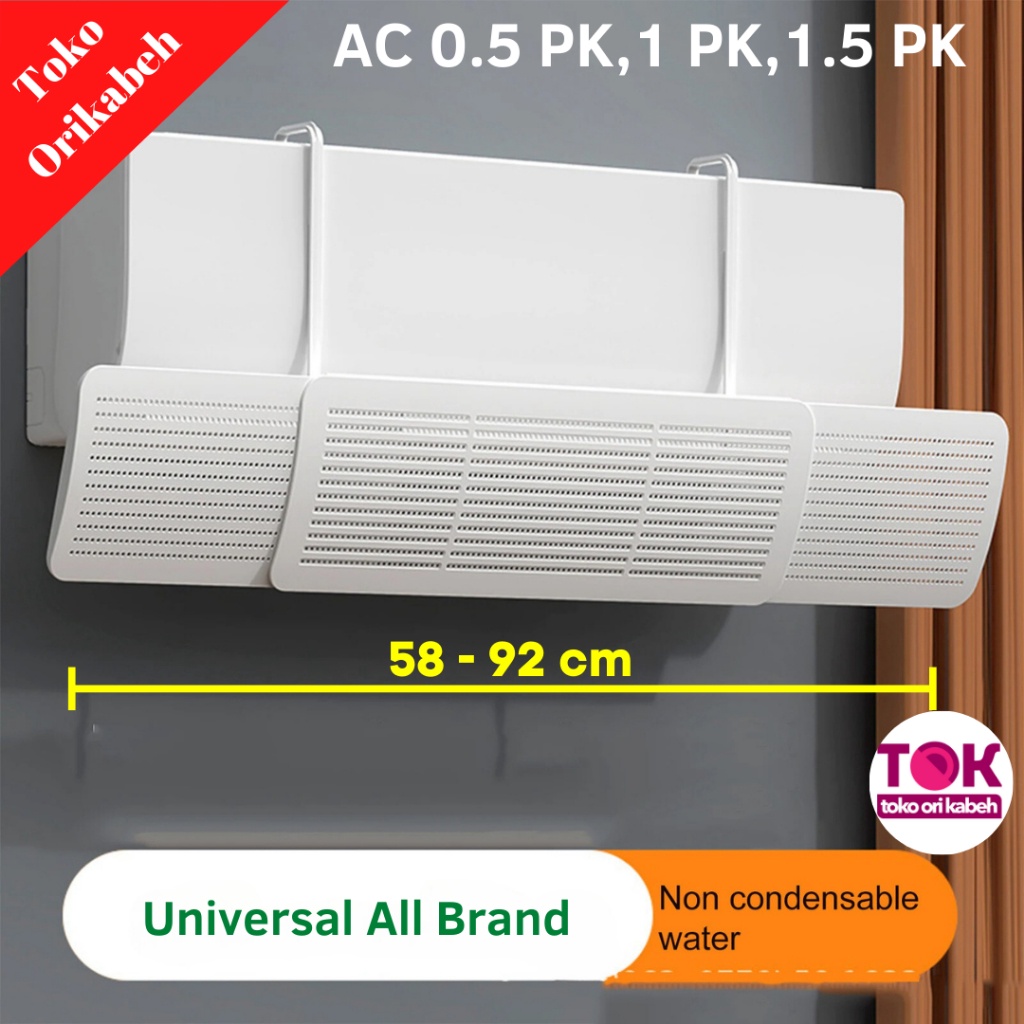 Cover Penahan Hembusan Angin Indoor AC Penghalang Hembusan AC Kamar Rumah Kantor Talang AC Reflektor