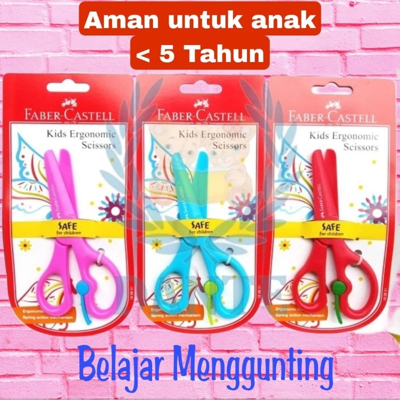 

Gunting Faber Castell (Kids Ergonomic scissors) - Gunting aman untuk anak - Gunting kertas - satuan