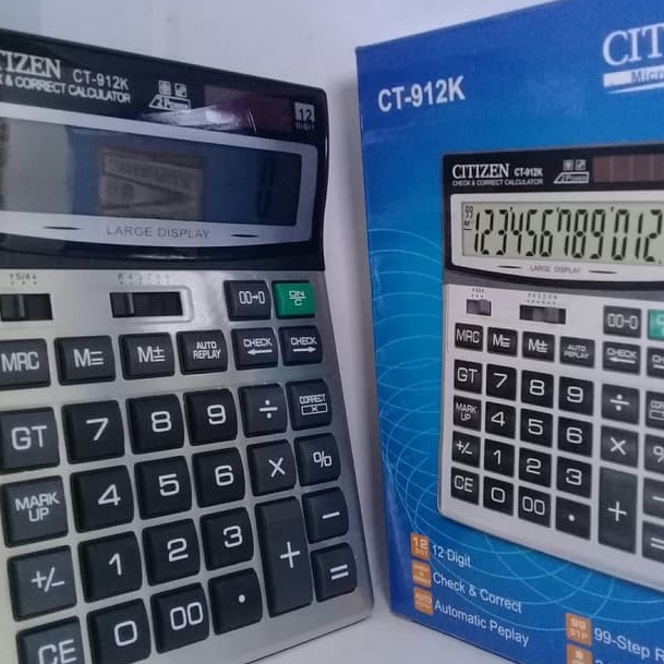 

Bonus KALKULATOR CITIZEN CT912K CALCULATOR aa mudah 12 dit cek ulang dengan 912 K