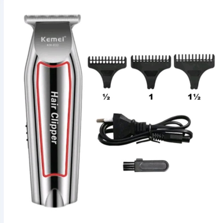 Terbagus KEMEI KM 32 ALAT CUKUR RAMBUT HAIR CLIPPER MESIN CUKUR RAMBUT 3 IN 1 KUMIS JENGGOT RECHARGE