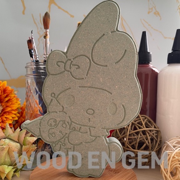 

ART V7Q5 DIY Wood Character Painting Mewarnai Melukis Mainan Edukatif Anak Hampers Souvenir Kayu Karakter Melody Doll Woodengem