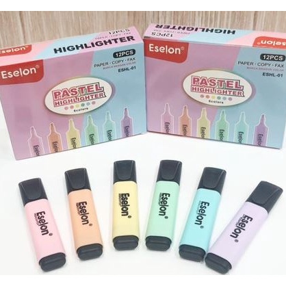 

HJ6 12Pcs Stabilo Pastel Hhlhter Warna Warni Penanda Tulisan
