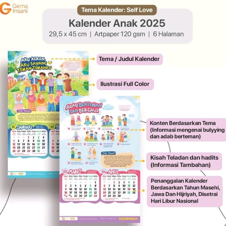 

Kalender Anak Muslim Eksklusif Tahun 2025