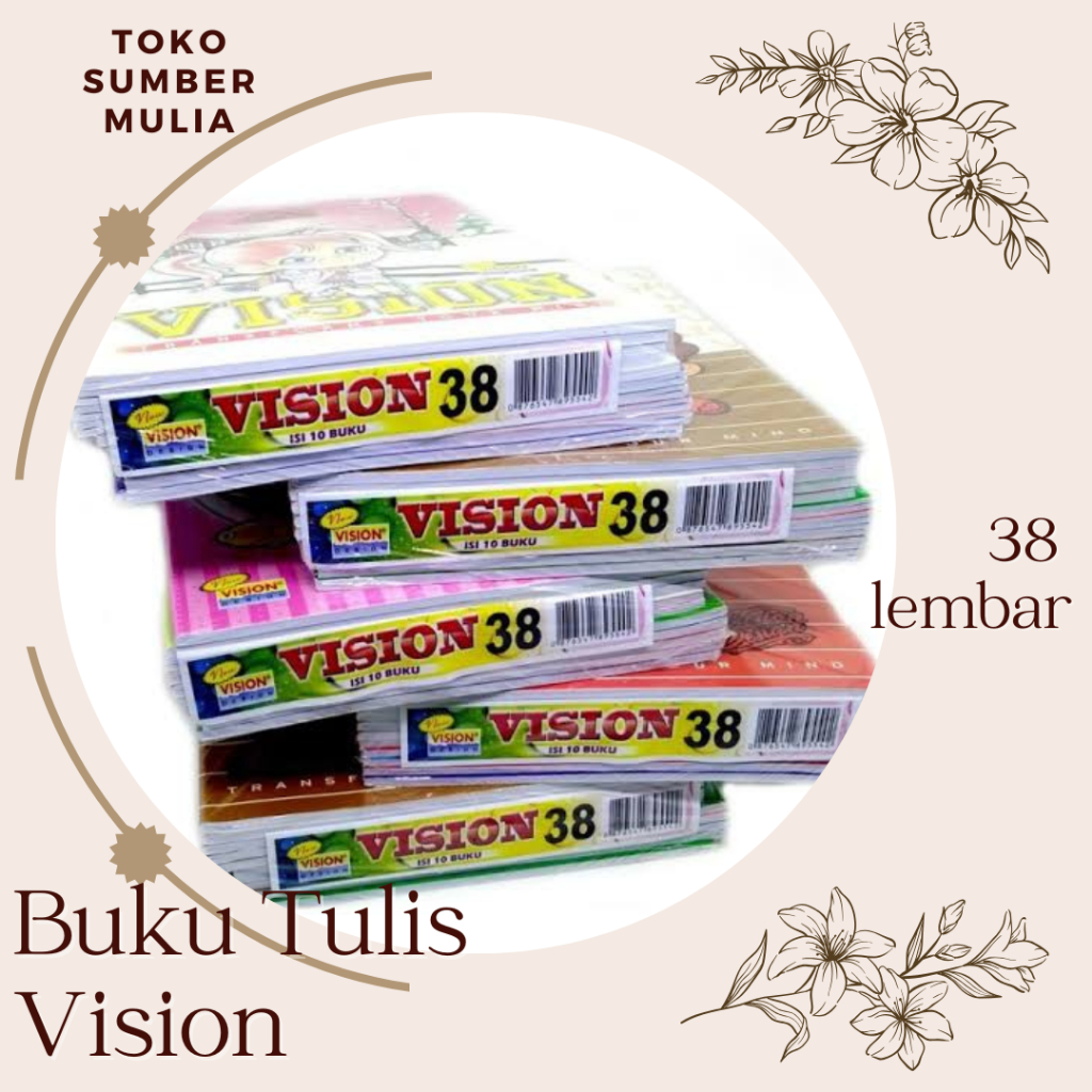 

Buku Tulis Vision 38 lembar Eceran