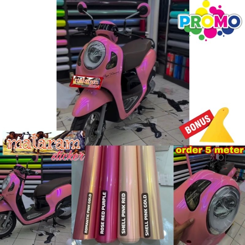 stiker skotlet motor pink lembayung ungu skotlet pink lembayung