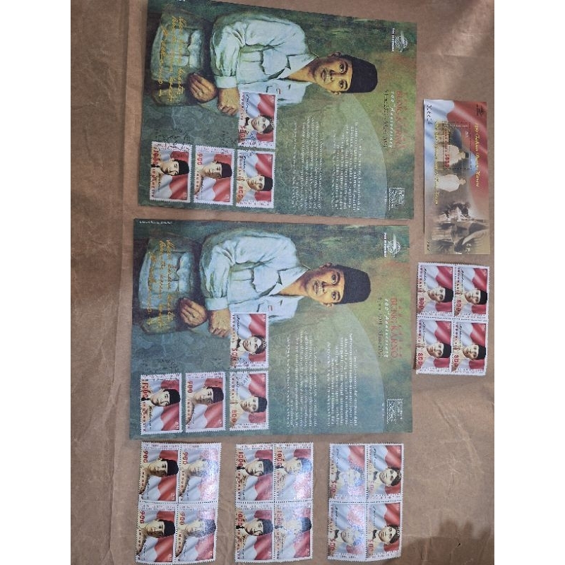 

perangko seri 100 tahun Bung Karno dokumen Filateli