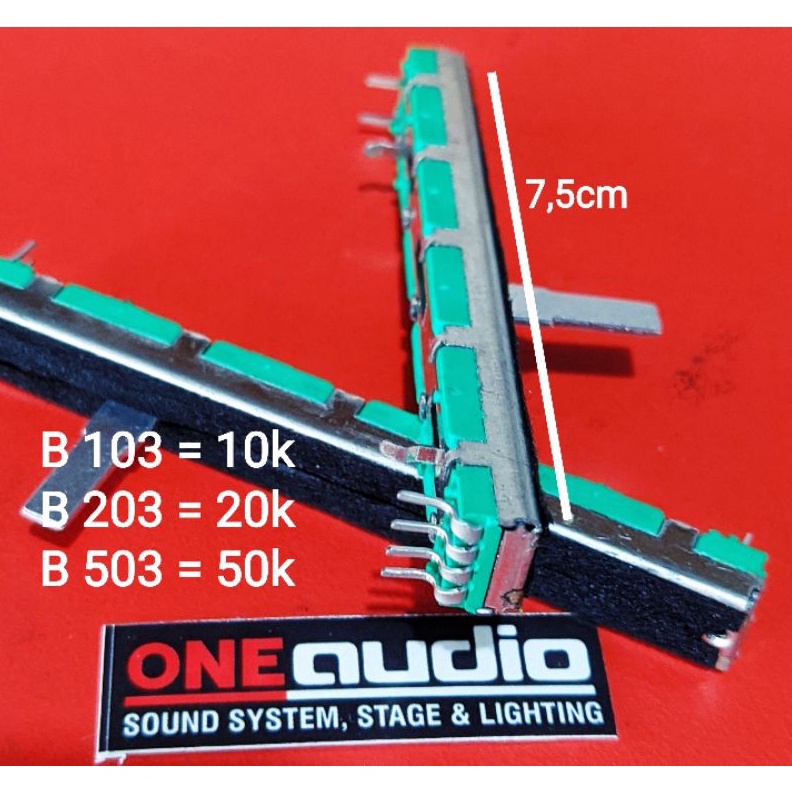 Potensio Geser 75 cm fader mixer 1k B13 2k B23 5k B53 ginal untuk semua mixer universal