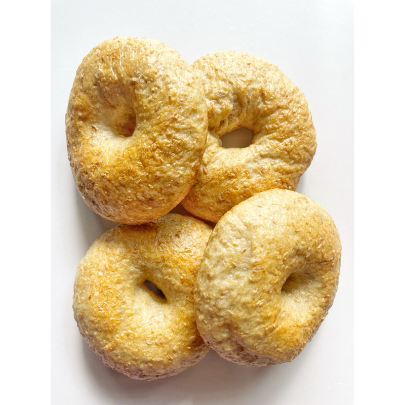 Sourdough bagel plain fresh gandum roti sehat low GI homebake homemade rumahan tanpa gula tanpa pema