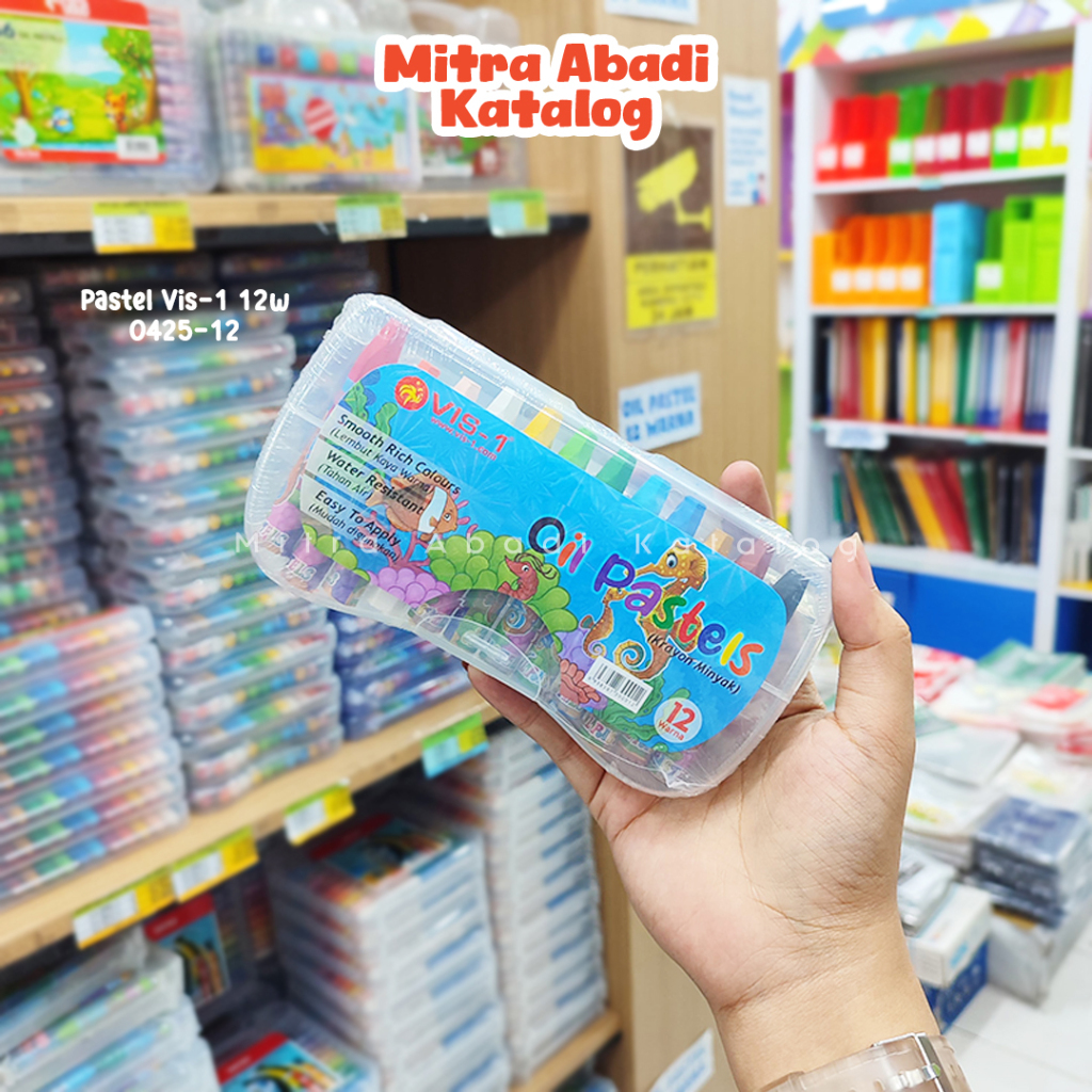 

OIL PASTEL VIS-1 12W 0425-12 / 12 WARNA PEWARNA ALAT MENGGAMBAR MEWARNAI ANAK KRAYON CRAYON PASTEL NON TOXIC MURAH ALAT TULIS SEKOLAH KANTOR KULIAH KAMPUS ATK MURAH LENGKAP GROSIR KULAKAN STATIONERY / MITRA ABADI KATALOG JOGJA