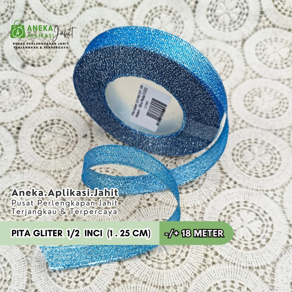 

PITA GLITER 1/2 INCI / 1.25 CM (+/- 18 METER)
