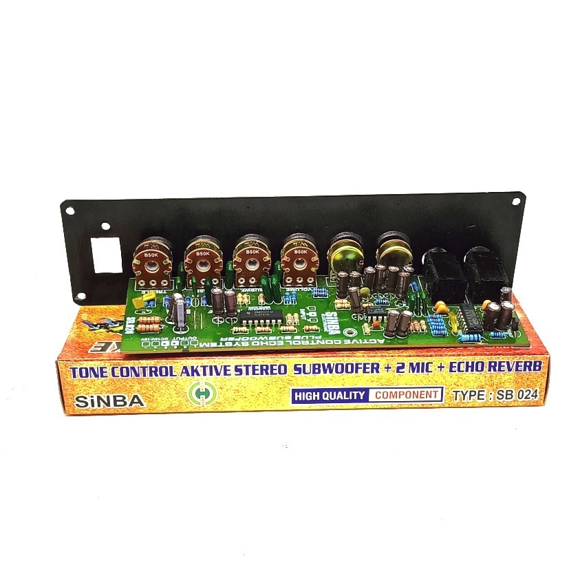 TC TONE CONTROL STEREO AKTIF AKTIVE SUBWOOFER 2 MIC ECHO + PANEL +KNOP