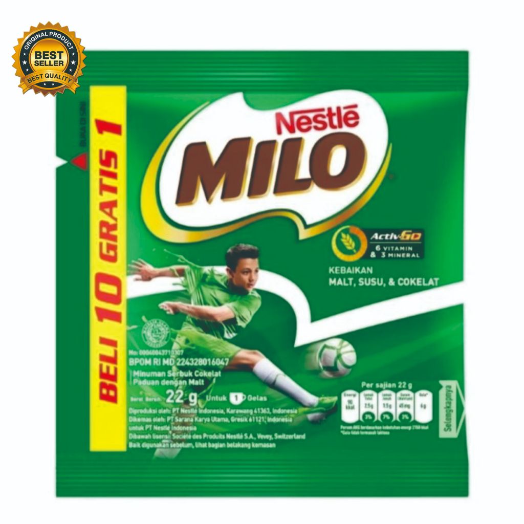 

Milo Sachet Activ Go 22 Gram | Nestle Milo Sachet 22 gram