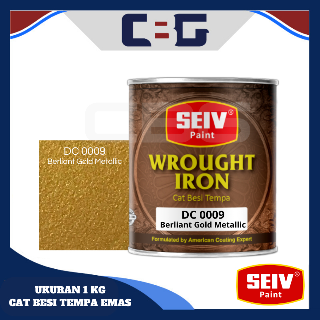 SEIV WROUGH IRON Cat Besi Tempa Briliant Gold Metalic DC 0009 1 kg (kaleng)