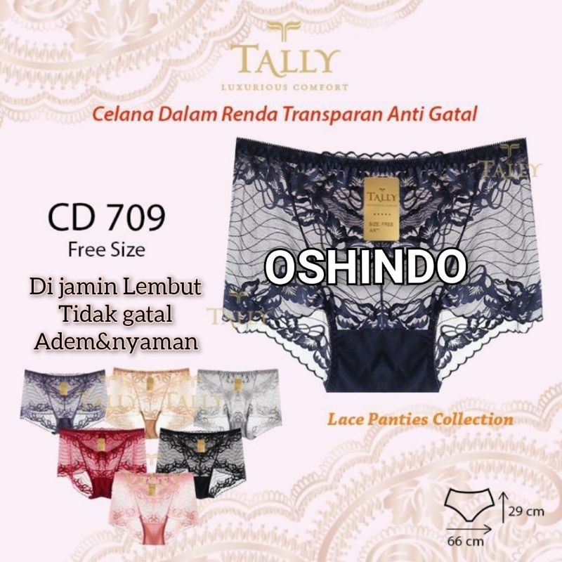 Tally 709 CD Celana Dalam Wanita Seksi Transparan Renda Bigsize