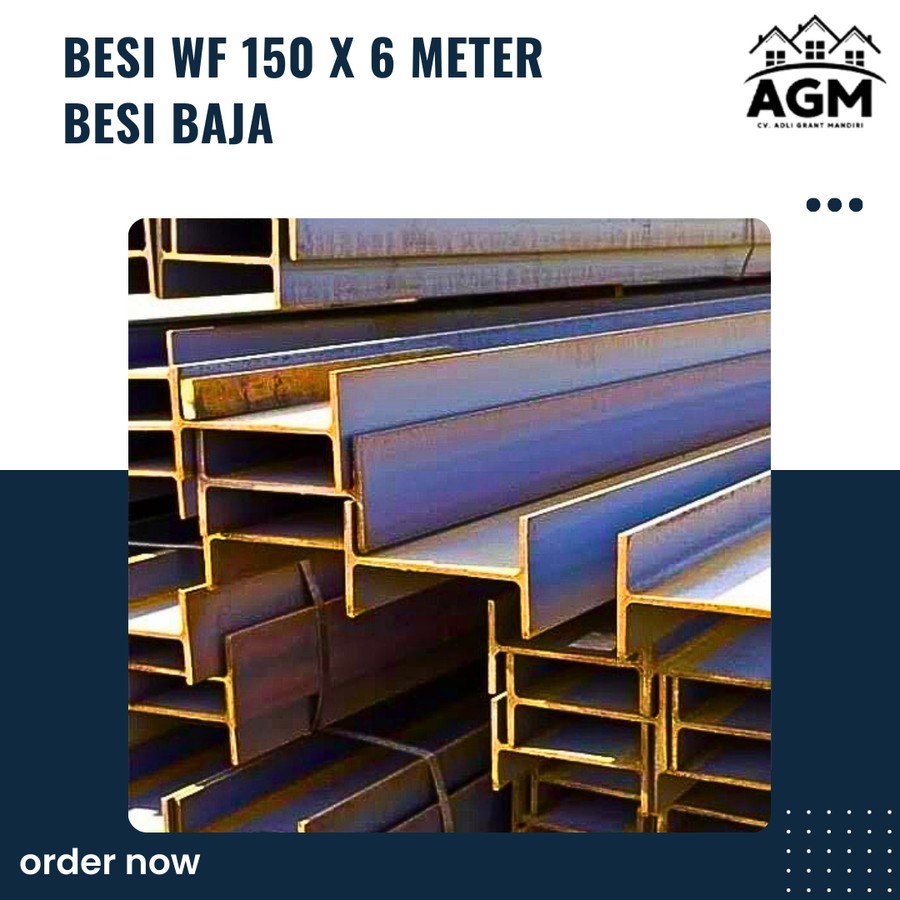 besi wf 150 x 6 meter besi baja kontruksi gudang lautan steel LS