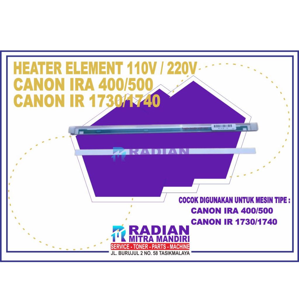 HEATER ELEMENT 110 VOLT 220 VOLT MESIN FOTOCOPY CANON IR ADVANCE 400/500 IR 1730/1740