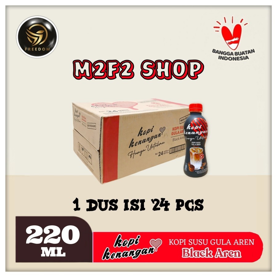 

Kopi Kenangan Black Aren With Milk & Gula Aren Pet - 220 ml (Kemasan Karton)