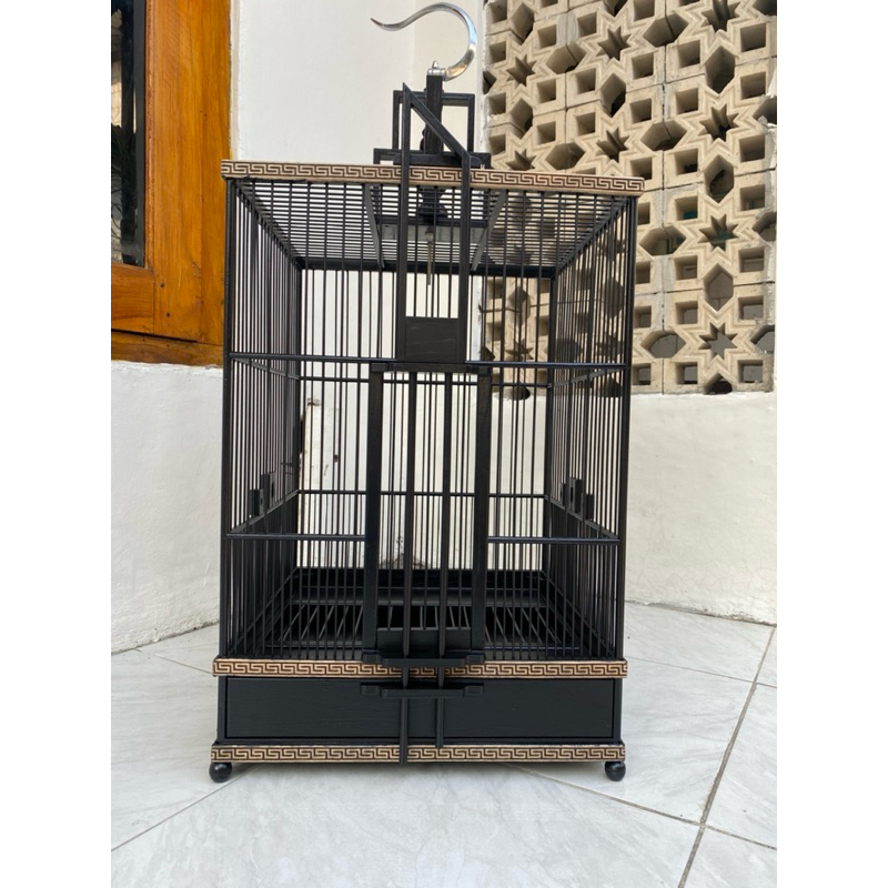Sangkar Kotak Anis dan wambi uk 40x40 ruji full fiber
