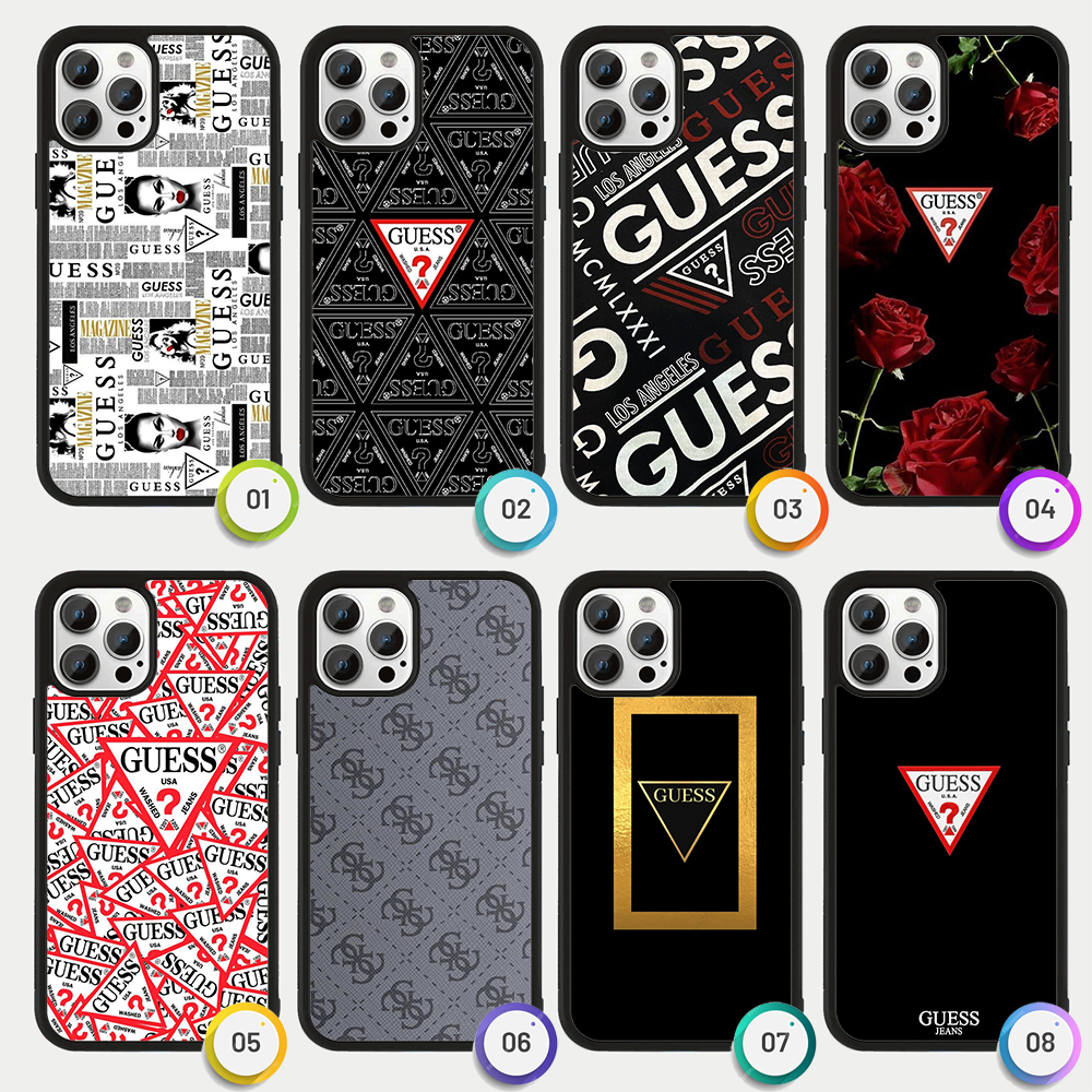 Case Casing iPhone 16 15 14 13 12 11 Pro Max Plus Mini Guess FDZ0029