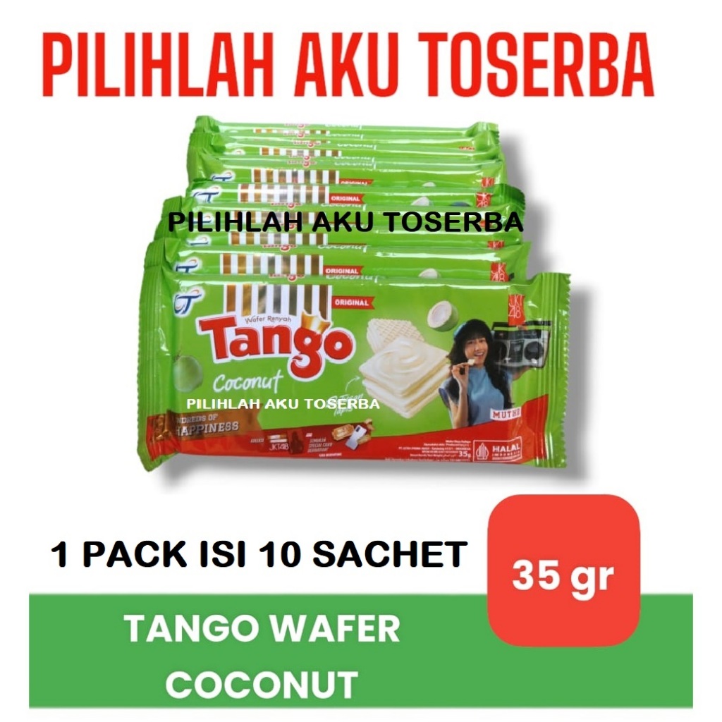 

Tango Wafer COCONUT 35 gr - (HARGA 1 PACK ISI 10 SACHET)