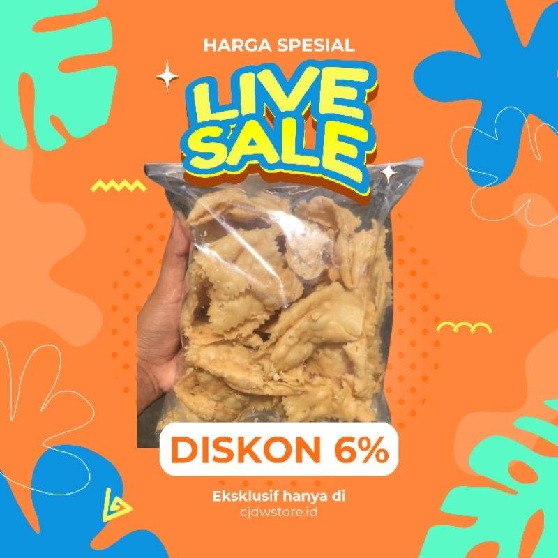 

Kripik Pangsit Goreng Gurih rasa Original tanpa Pengawet