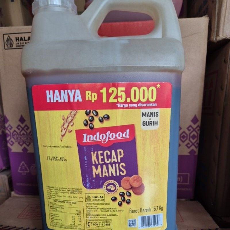 

Kecap Manis Indofood Jerigen 5.7 Kg